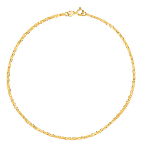 Pulsera Mariner Navaja Oro 10k Italiano 1mm 18cm Diámetro 6 cm Largo 18 cm