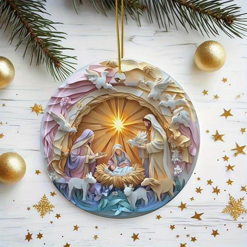 Adorno Para De Navidad, Pequeño Colgante De Nacimiento De
