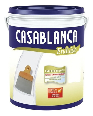 Enduido Casablanca Antihongo X 20 Kg Facil Lijado