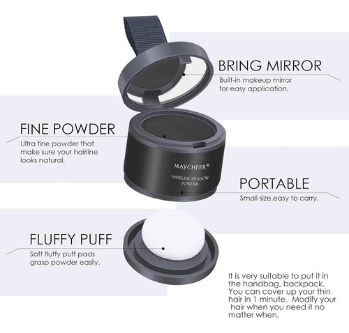 Raíz De Cabello Polvo De Maquillaje De Fibra Capilar Cubre