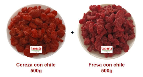 Cereza Con Chile 500g + Fresa Con Chile500g