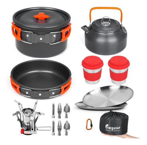 Bisgear Juego De Utensilios De Cocina Para Campamento, Herv.