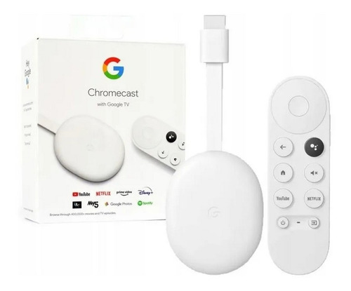Imagen 1 de 5 de Google Chromecast Google Tv 4k 8gb Snow 2gb Ram
