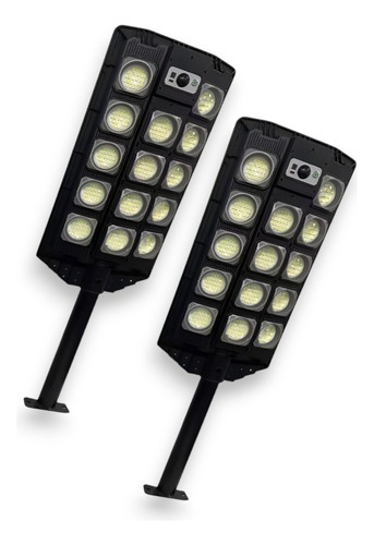 Pack X2 Foco Led Solar Con Sensor Movimiento Y Control 600w