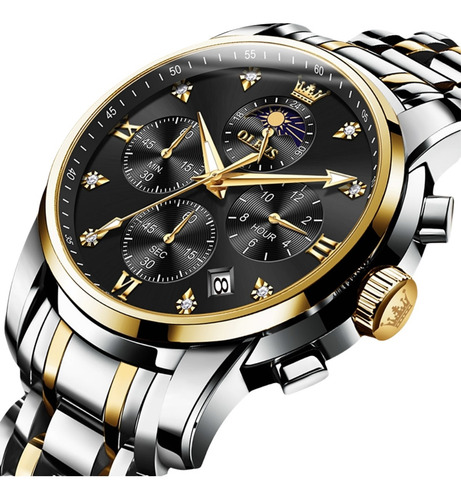 Reloj Olevs Diamond Calendar Moon Phase Business