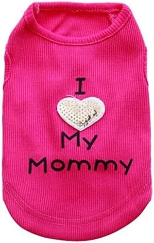 Camisas Para Perros Slogan Vest Me Encanta Mi Linda Ropa De