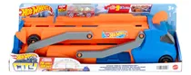 Comprar Hot Wheels - Transportador Con Pista Súper Velocidad, Camión Que Se Convierte En Pista Con Lanzador, Puede Contener Hasta 9 Coches Y Se Conecta A Otros Sets, Juguete Para Niños, 3+ Años, Hyt83
