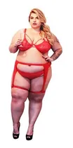 Comprar Lingerie Sexy Cinta Liga Sensual Renda- Plus Size - Até 56