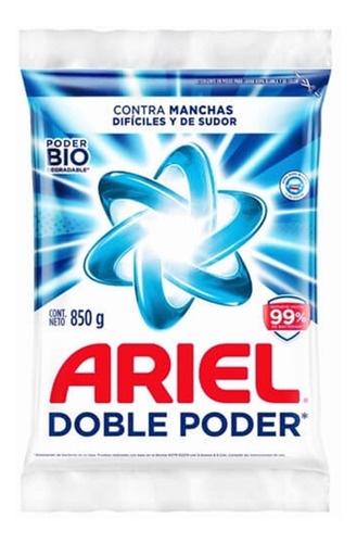 Detergente En Polvo Ariel® Multiusos, Biodegradable, 850 G