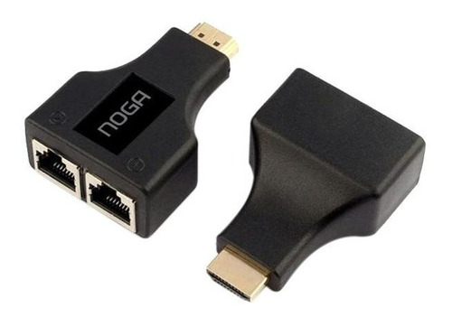 Extensor Hdmi Utp Rj45 2 Conversor 30 Metros Adaptador Noga