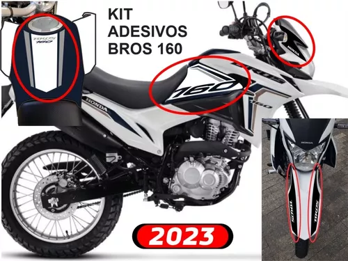 Adesivo Bros 160 2022/2023 - Kit Adesivos Moto Branca.1