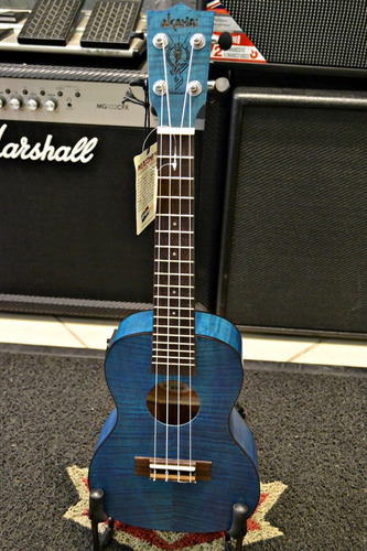 Ukulele Akahai 23 Eletrico Concert Azul Blue + Nf 