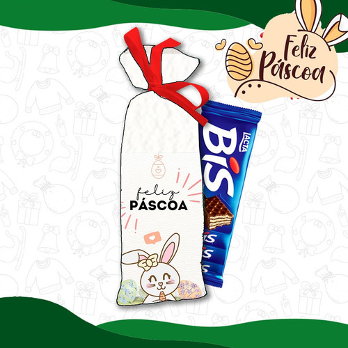 Kit 35 Saquinho Personalizado Porta Bis Páscoa