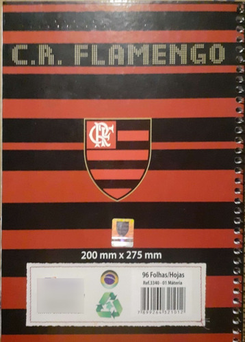 Imagem 2 de 10 de Kit Com Cadernos Do Flamengo + Livro