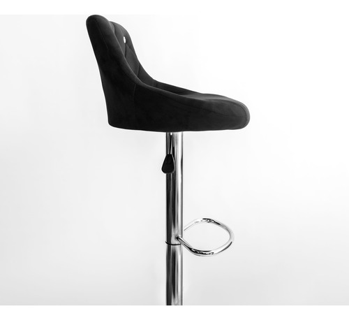 Taburetes Banqueta Silla Barra Desayunadora Bene Mobili X2u. Cromado Negro