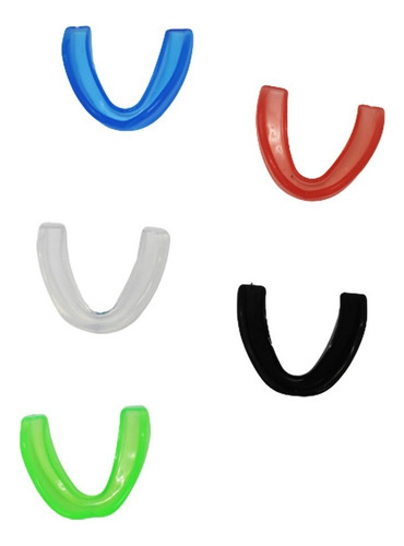 Set De 5 Protectores Bucales Boxeo Deportivo De Goma Sabor Sin Sabor