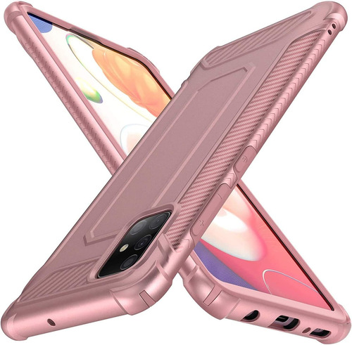 Funda Para Samsung Galaxy A51 - Oro Rosa + Protectores