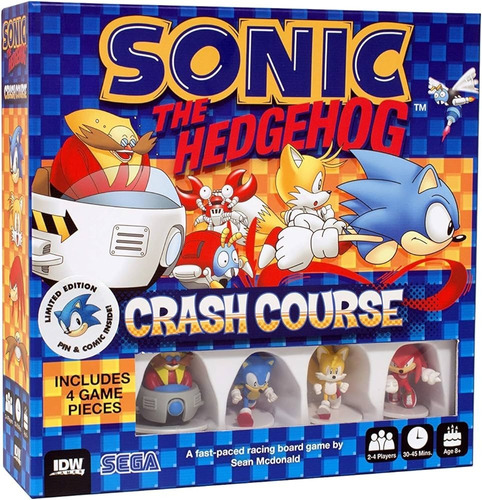 Jogo De Tabuleiro Sonic The Hedgehog Crash Course Novo Ingle