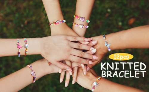 Pulsera Ajustable Tejida A Mano De La Amistad De Los Niños