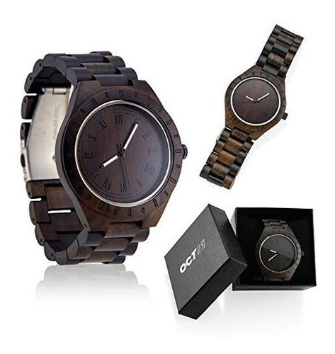 Reloj De Madera De Los Hombres Oct17 Reloj De Pulsera De Luj