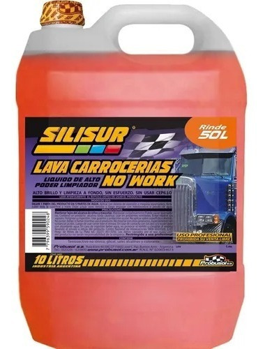 Silisur Lava Carrocerías No Work 10l Profesional Camiones X2
