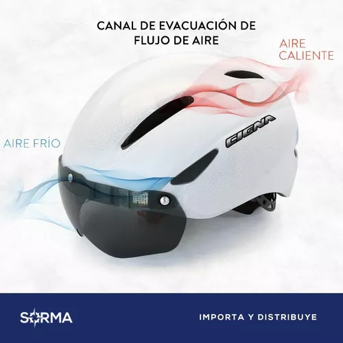 Casco Bicicleta Adulto Con Lente Desmontable