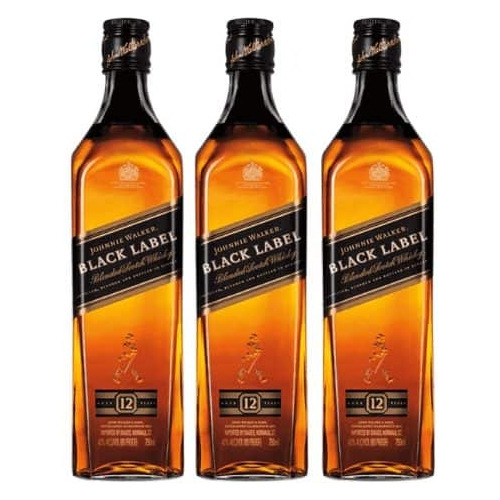 Pack X3 Johnnie Walker Black Label X750ml. - Whisky Escocia
