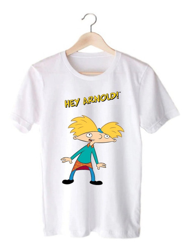 Remera Blanca Oye Arnold Nickelodeon - Serie/gamer