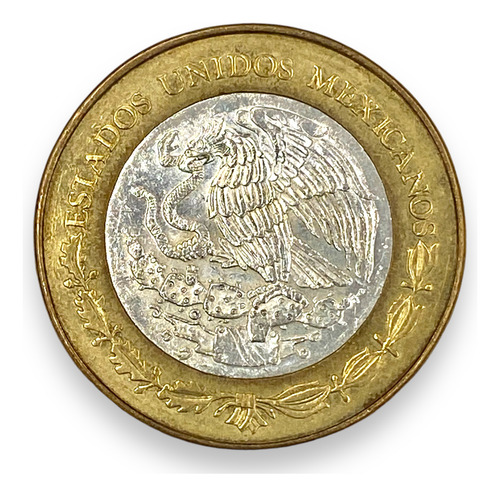 Moneda Bimetalica 100 Pesos Estado D Hidalgo Año 2006 Fase 2 (Usado)
