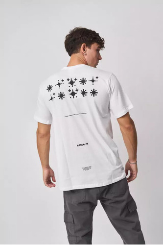 Remeron Para Hombre Estampado Oversize Spark Blanca Bond