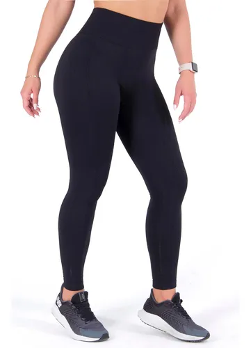 Calça Legging Suplex 4 Estações Cós Alto Liso Fitness Feminino Academia  Preto - Compre Agora, legging de academia 