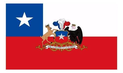 Bandera De Chile Escudo 150 Cm X 90 Cm 