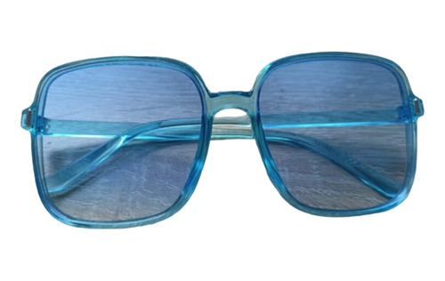 Lentes De Sol Oversize Degrade Celeste