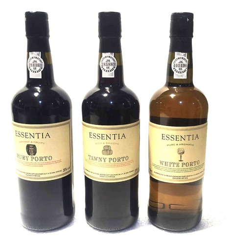 3 Vinhos Do Porto Essentia Ruby Tawny E White Portugal 750ml