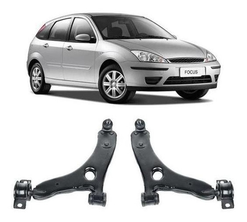 Kit 2 Bandeja Leque Dianteiro Ford Focus 2001 02 A 07