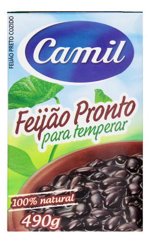 Feijão Preto Pronto Camil Caixa 490g