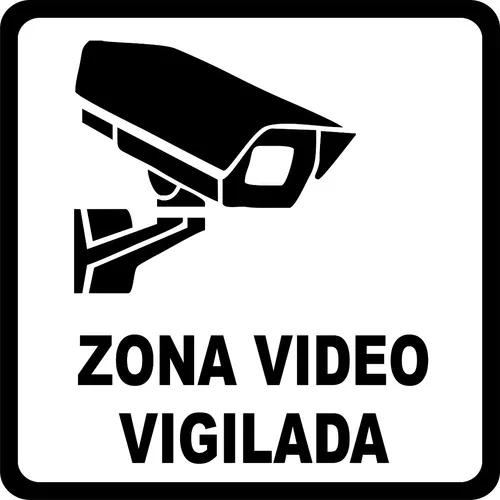 Cartel Propiedad Vigilada ,zona Vigilada, Pvc 3 Mm 20x20 Cm