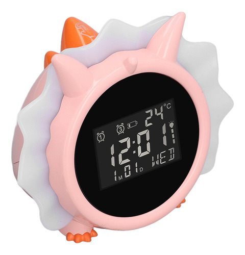 Reloj Despertador Para Niños Con Forma De Dinosaurio Rosa  M