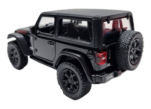 Jeep Wrangler Rubicon Esc. 1:34 Kinsmart Color Negro