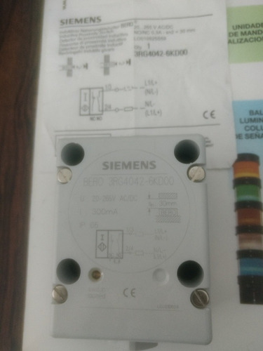 Sensor De Proximidad Inductivo Siemens, Modelo 3rg4042-6kd00
