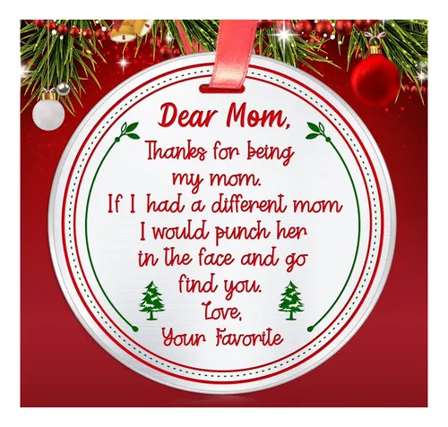 Regalo Divertido De Navidad Para Mamá. Gracias Por Ser...