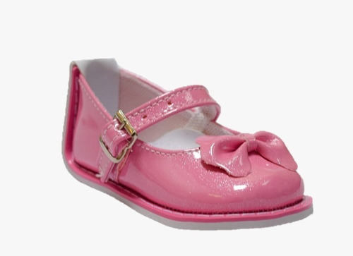 Zapato No Tuerce Tipo Valeta Charol Para Bebe Niña 