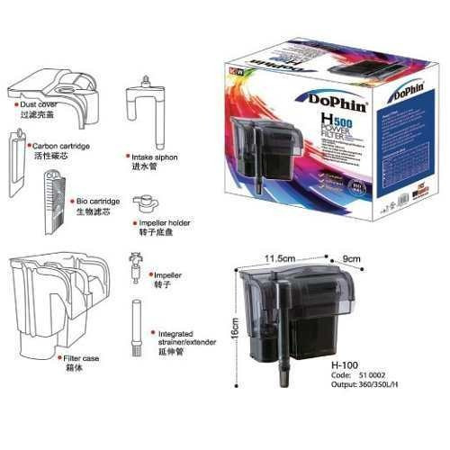 Filtro De Cascada Para Acuarios 350l/h Dophin Pethome