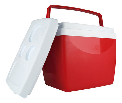 Caja térmica de polipropileno rojo de 6 litros, 8 latas, más