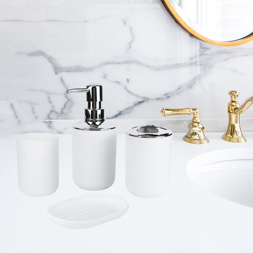 4x Juego De Accesorios De Baño Conjunto De Baño