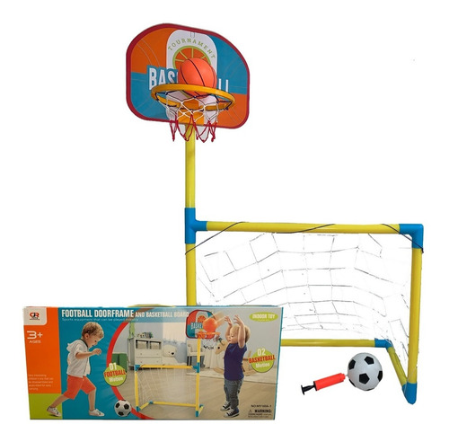  Portería Canasta Basquetbol Y Fútbol Juguete Plástico Niños