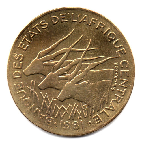 Estados De África Central 10 Francos 1981