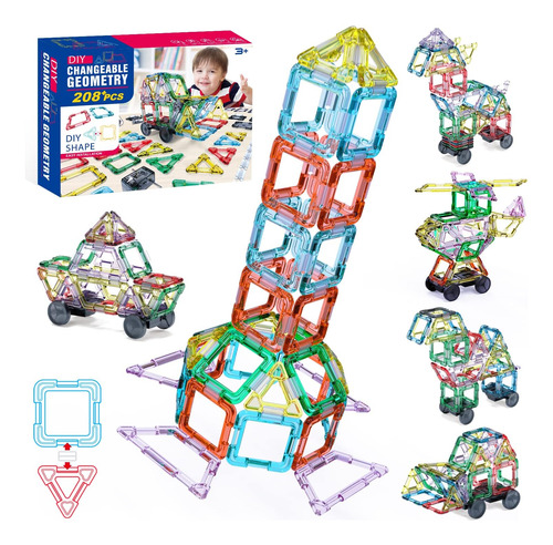 Juguetes De Construcción De Juquos Para Niños 208 Pcs Blocks