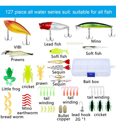 Sosation Kit De Herramientas De Pesca De 134 Piezas Kit De A