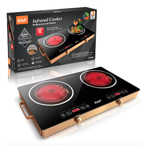 Cocinilla Infrarroja Encimera 2 Platos Eléctrica Raf R.8088